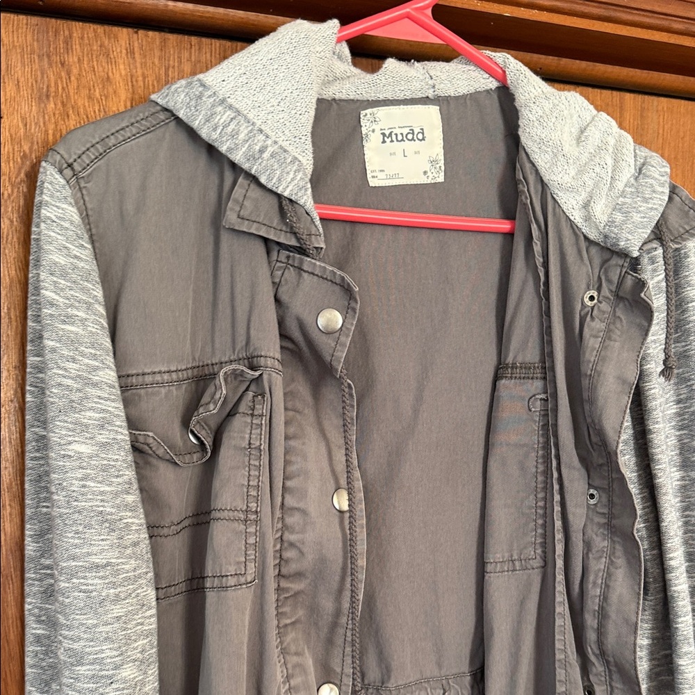 Mudd Gray Hooded Jacket